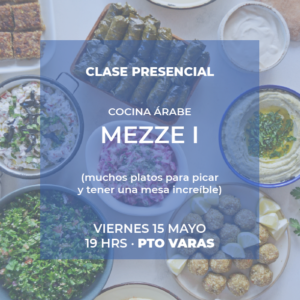 CLASE PRESENCIAL COMIDA ÁRABE - MEZZE I - 15 MAYO - PUERTO VARAS